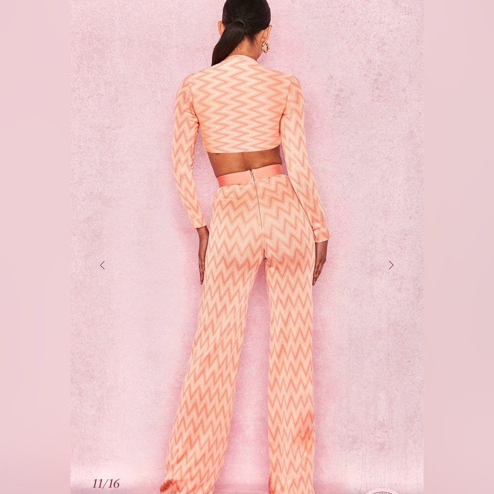 House of CB Peach Zigzag Jumpsuit - Picture 5 of 8